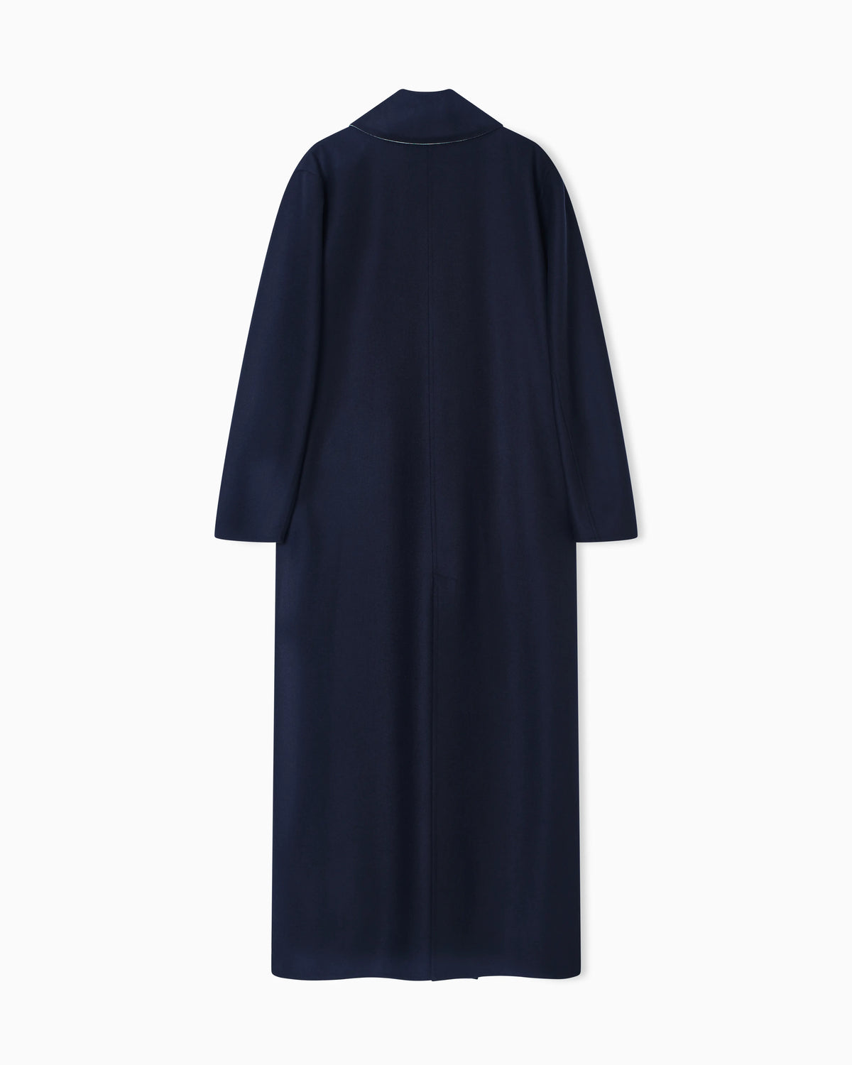 Two-tone coat in virgin wool with a waist belt Icon