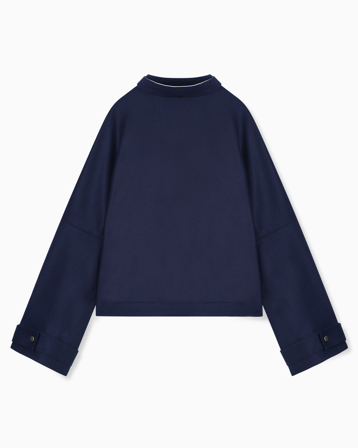 Double-breasted coat in virgin wool with patch pockets Icon