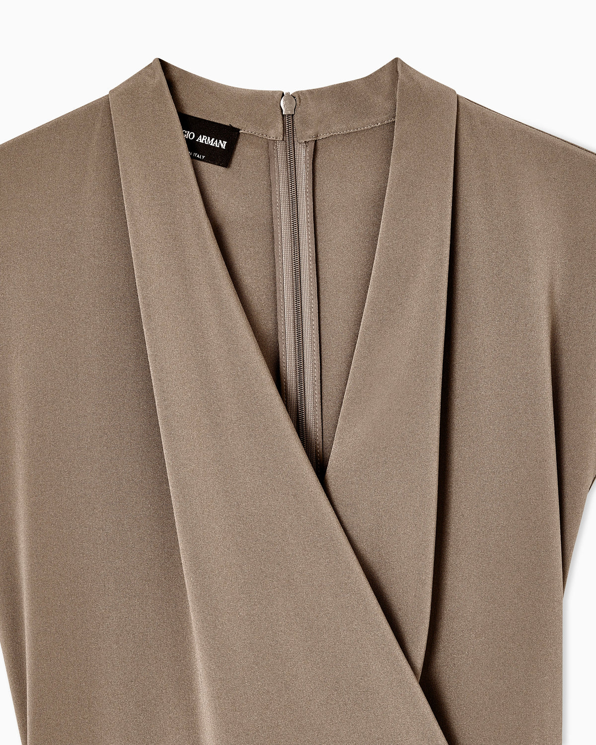 Dress in silk-blend crêpe