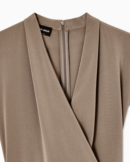 Dress in silk-blend crêpe