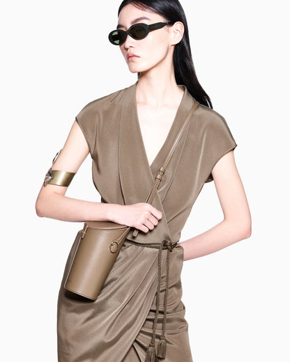Dress in silk-blend crêpe