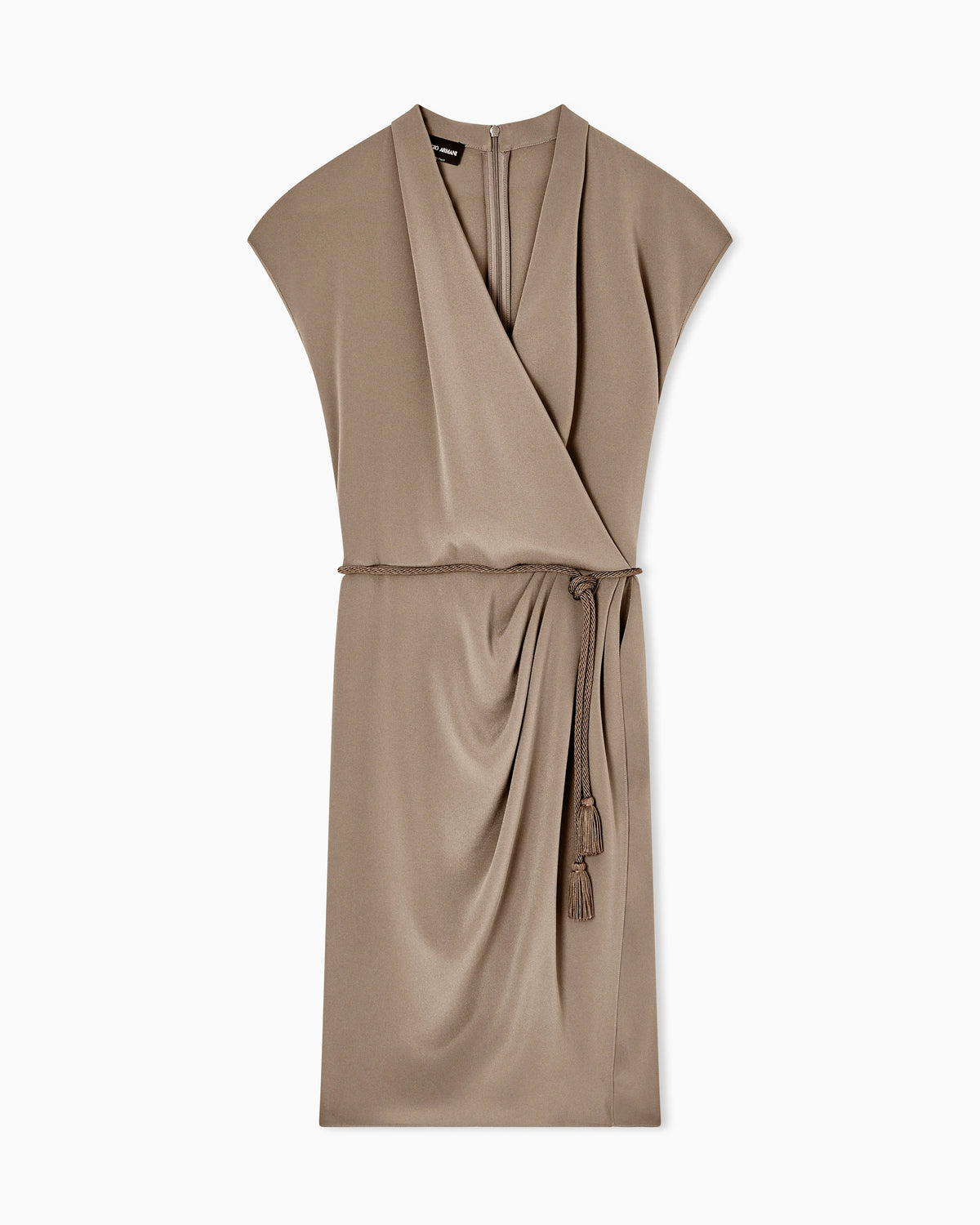 Dress in silk-blend crêpe