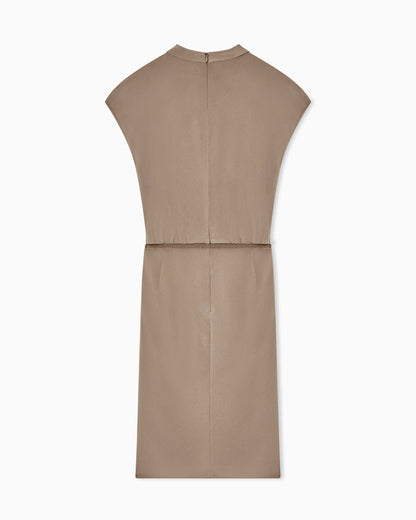 Dress in silk-blend crêpe
