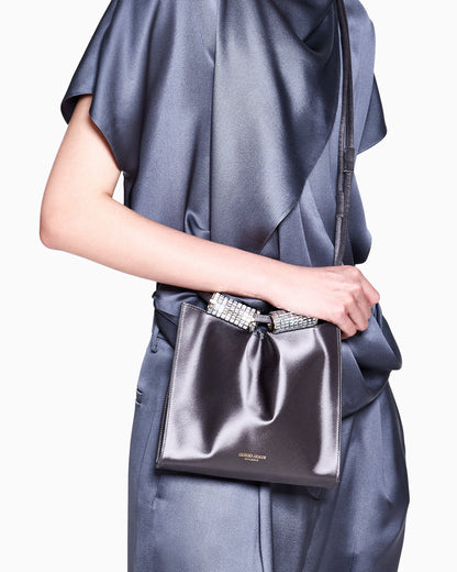 Blouse in double silk satin