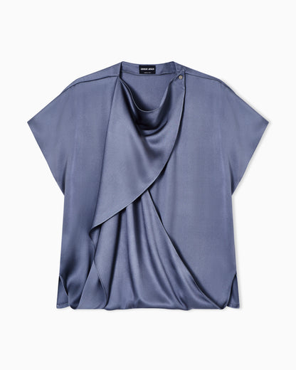 Blouse in double silk satin