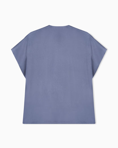 Blouse in double silk satin