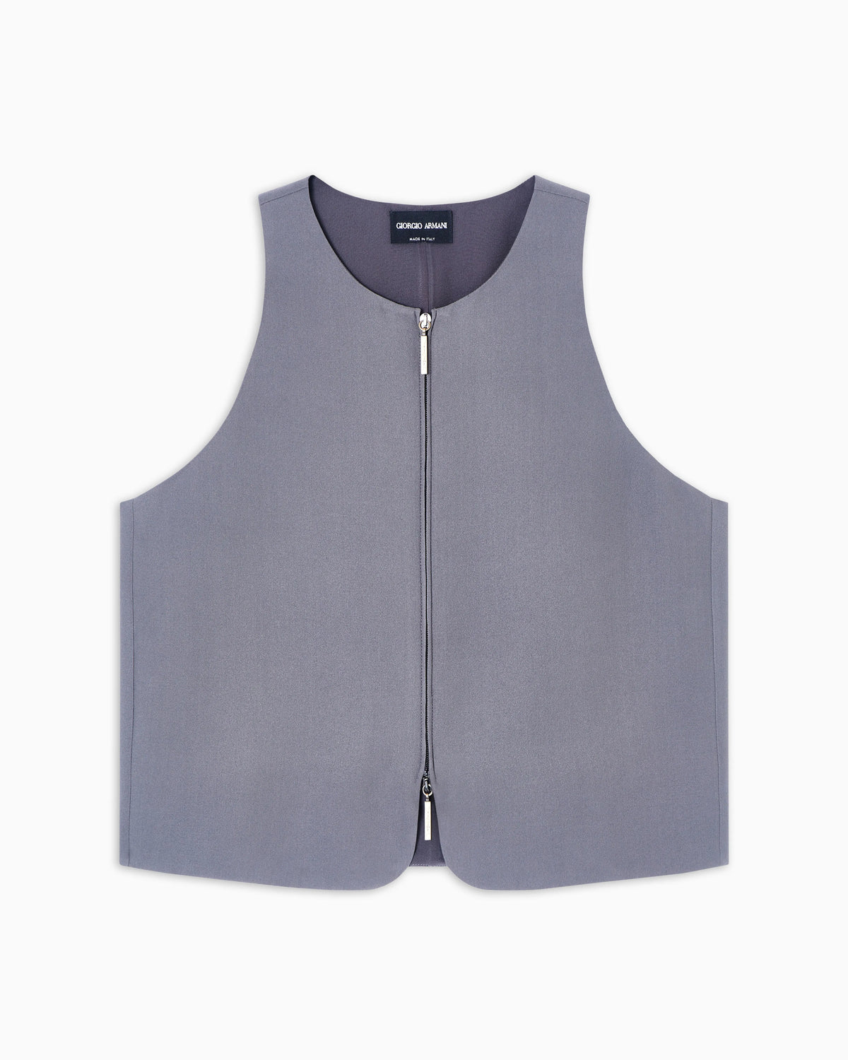 Washed silk crêpe waistcoat