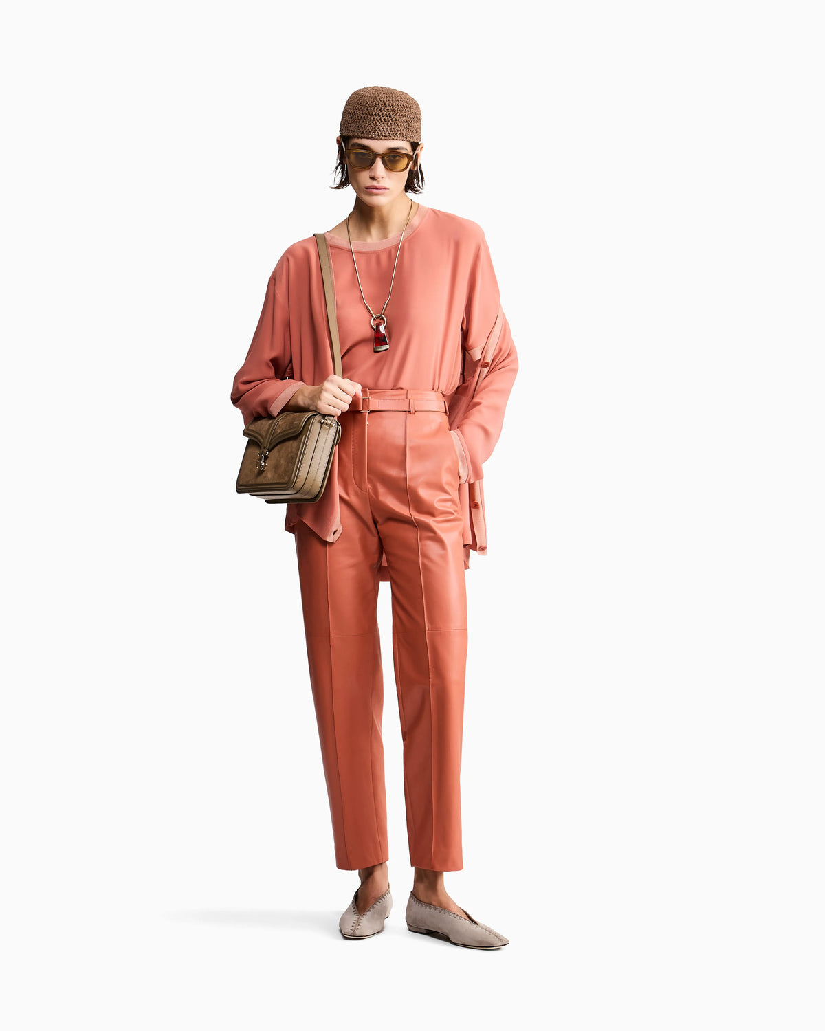 Twin-set in silk double georgette