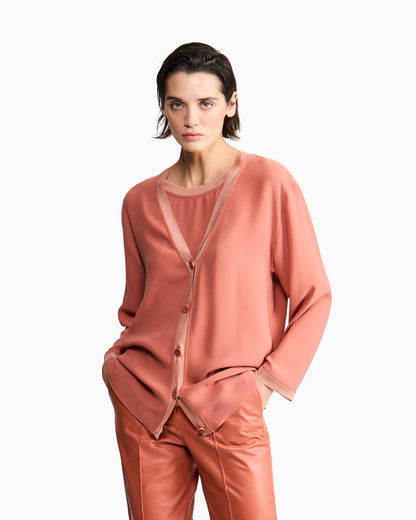 Twin-set in silk double georgette
