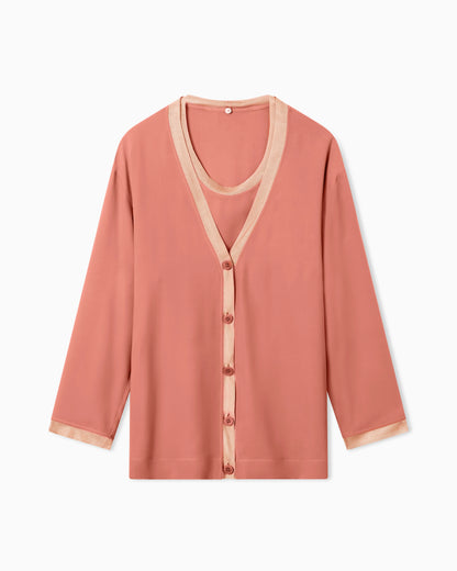 Twin-set in silk double georgette