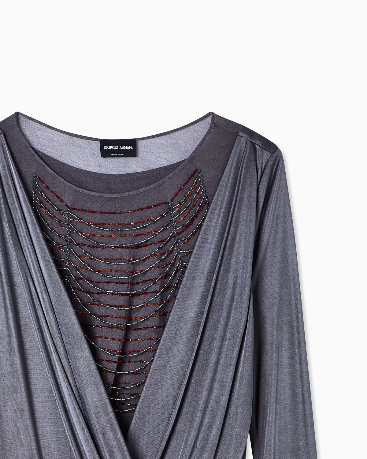 shiny viscose jersey long dress
