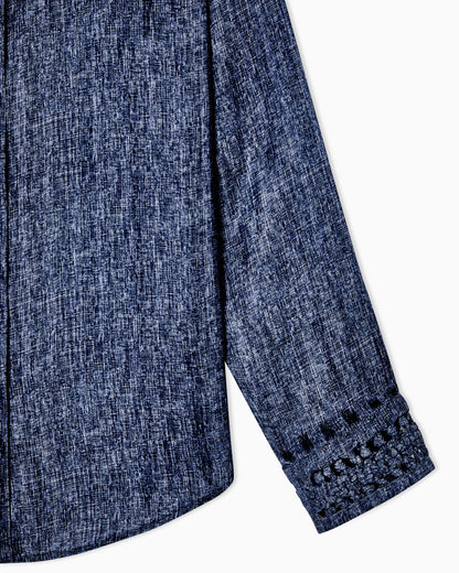 Denim-print silk shirt Denim Collection
