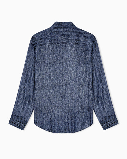 Denim-print silk shirt Denim Collection