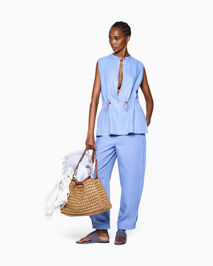 Hemp top with drawstring
