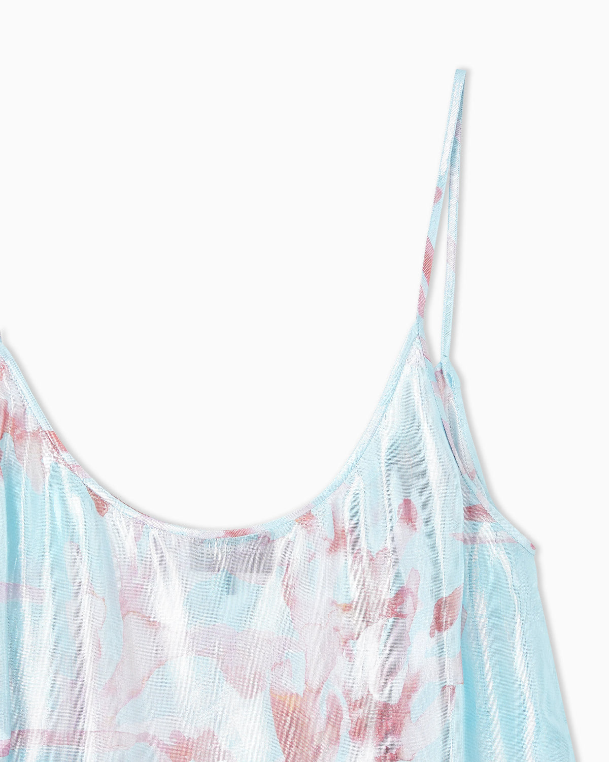 Printed lurex viscose top
