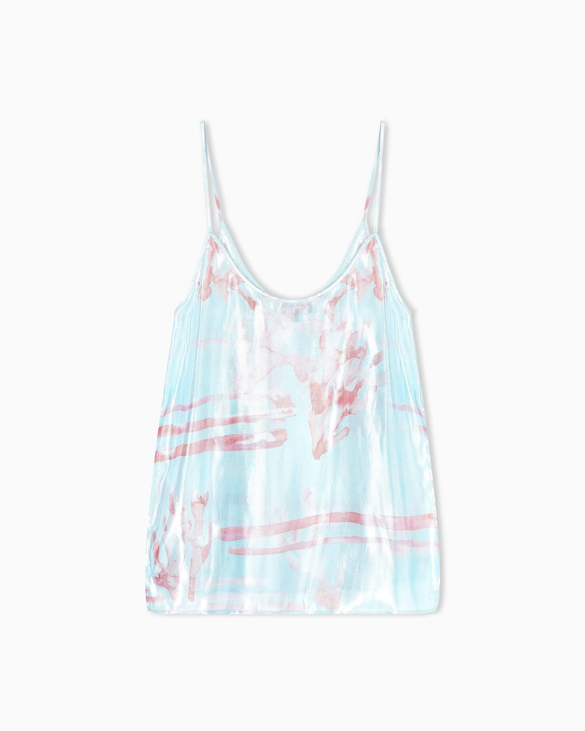 Printed lurex viscose top