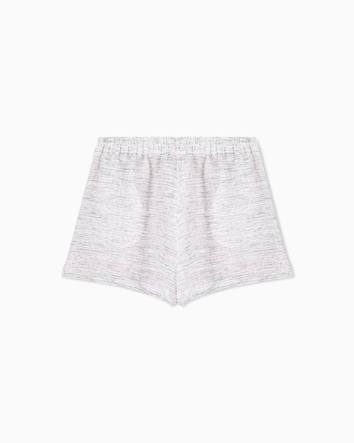 Shorts in a viscose and linen mouliné knit