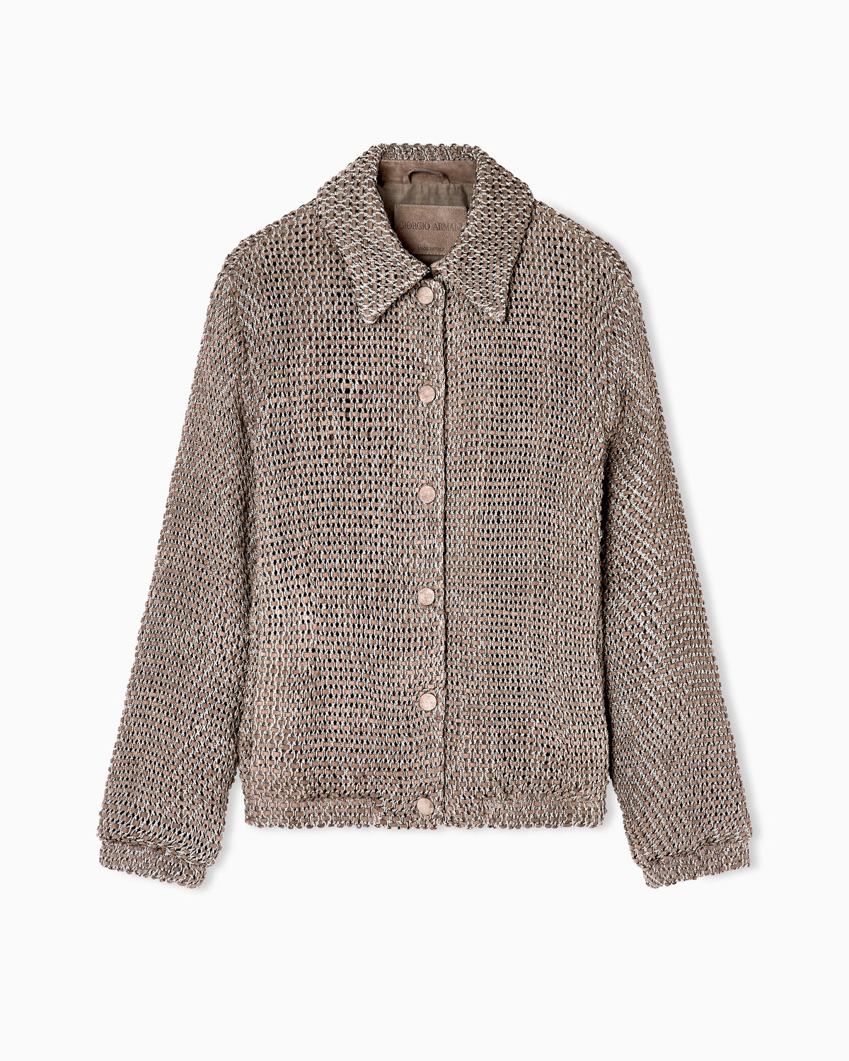 Woven lambskin suede blouson