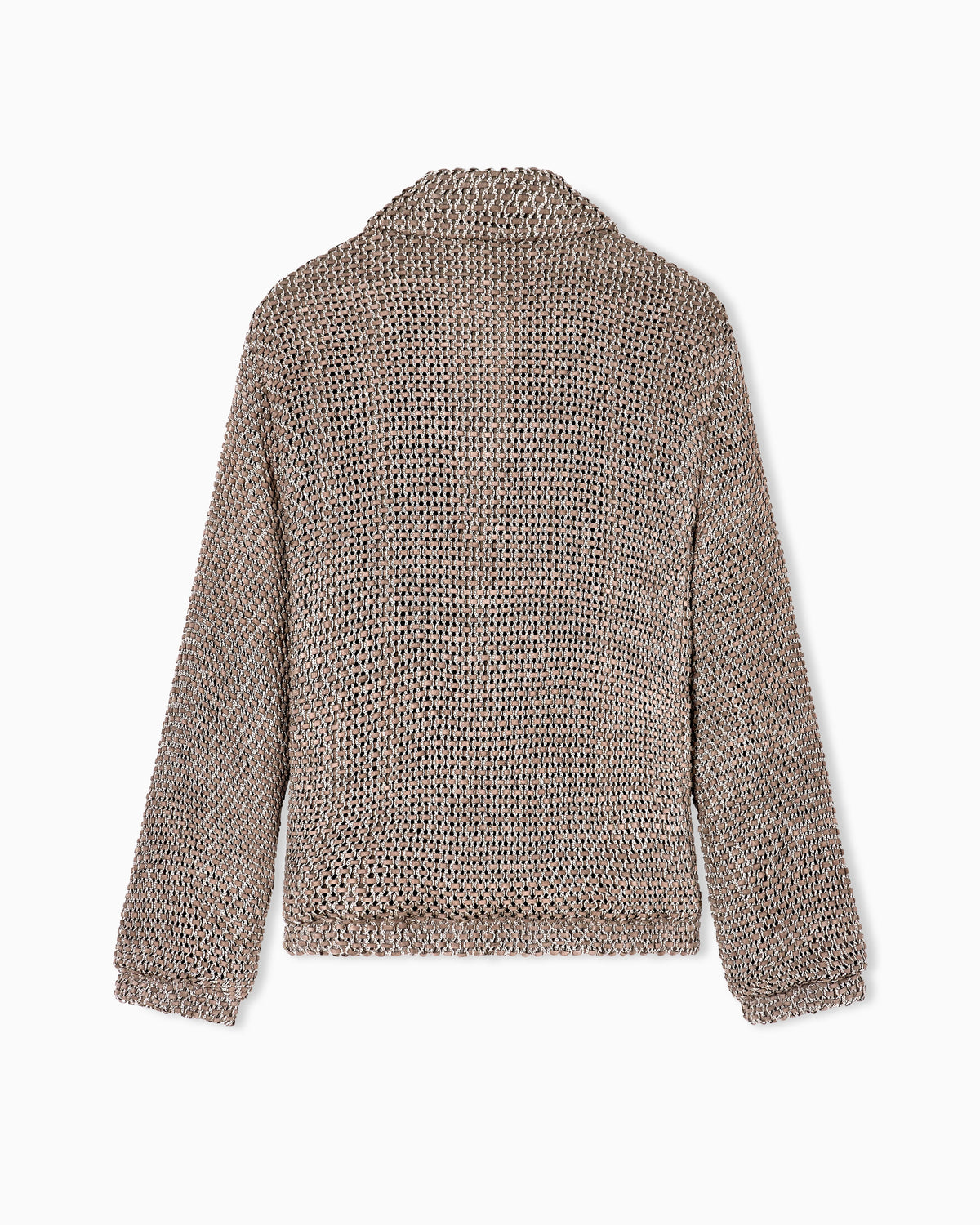 Woven lambskin suede blouson