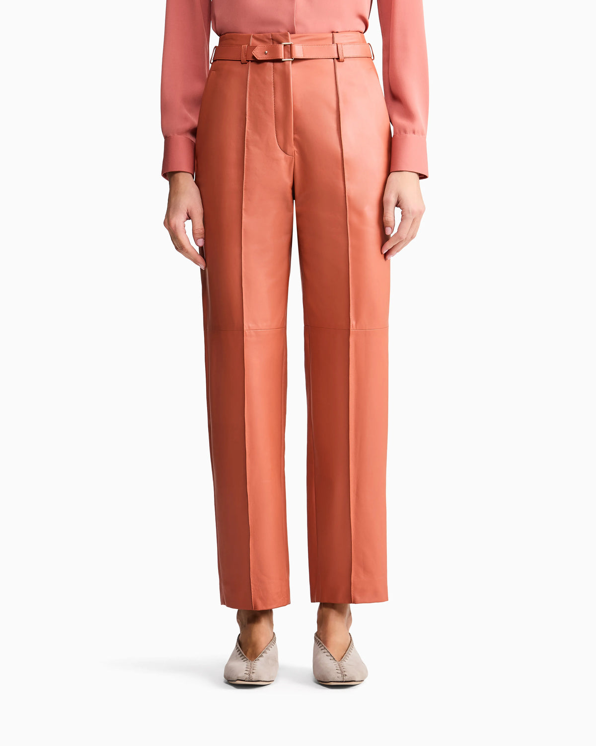 Nappa lambskin trousers