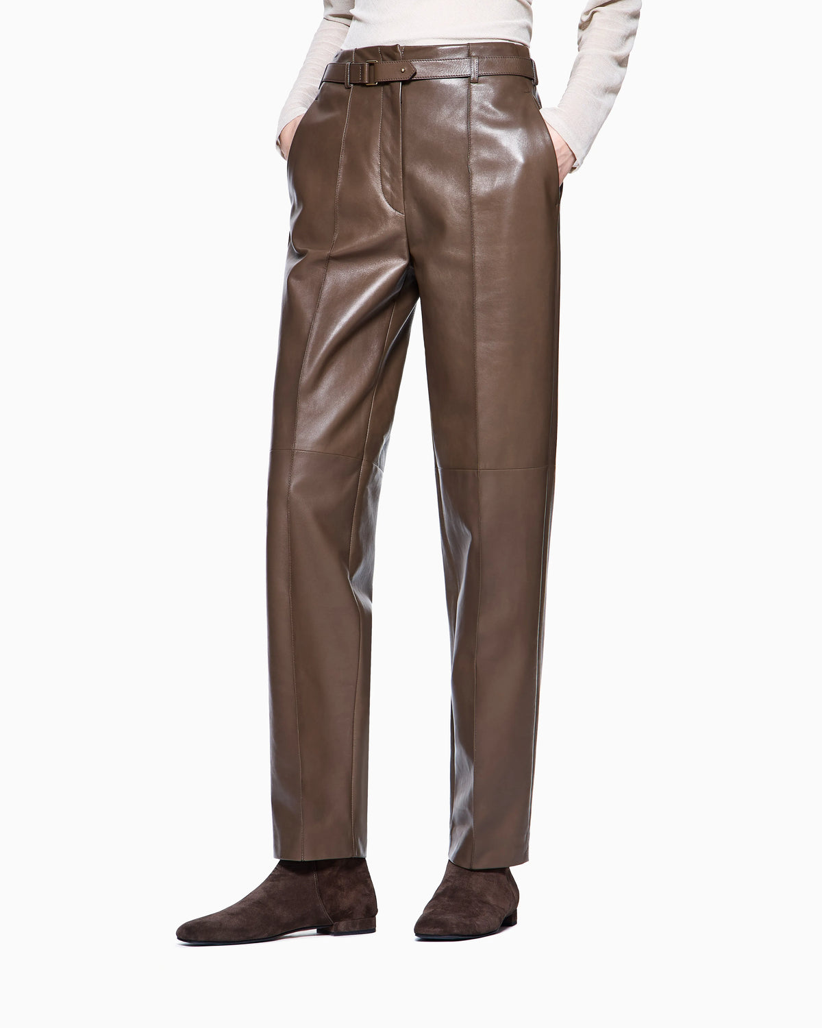 Nappa lambskin trousers