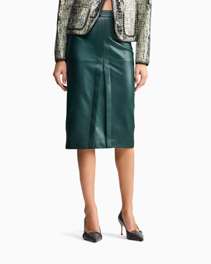 Pencil skirt in nappa lambskin