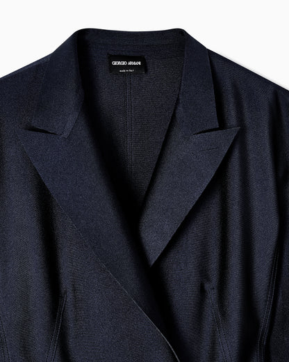 Double-breasted jacket in scuba jersey