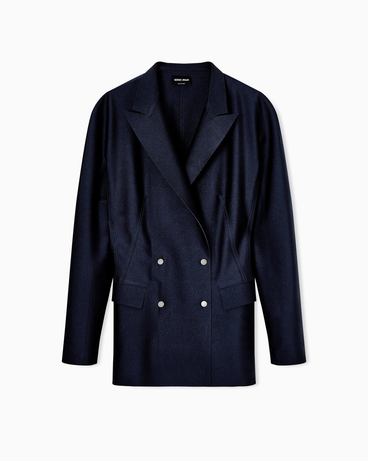 Double-breasted jacket in scuba jersey