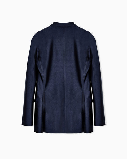 Double-breasted jacket in scuba jersey