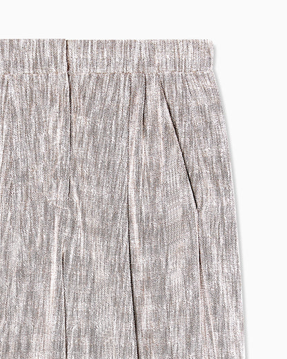 Chevron jersey trousers with pleats