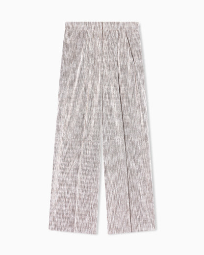 Chevron jersey trousers with pleats