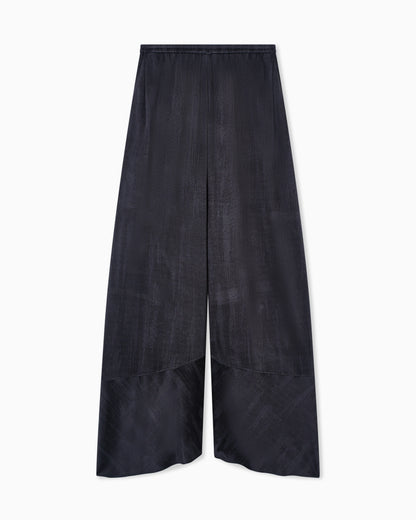 viscose jacquard jersey wide-leg trousers