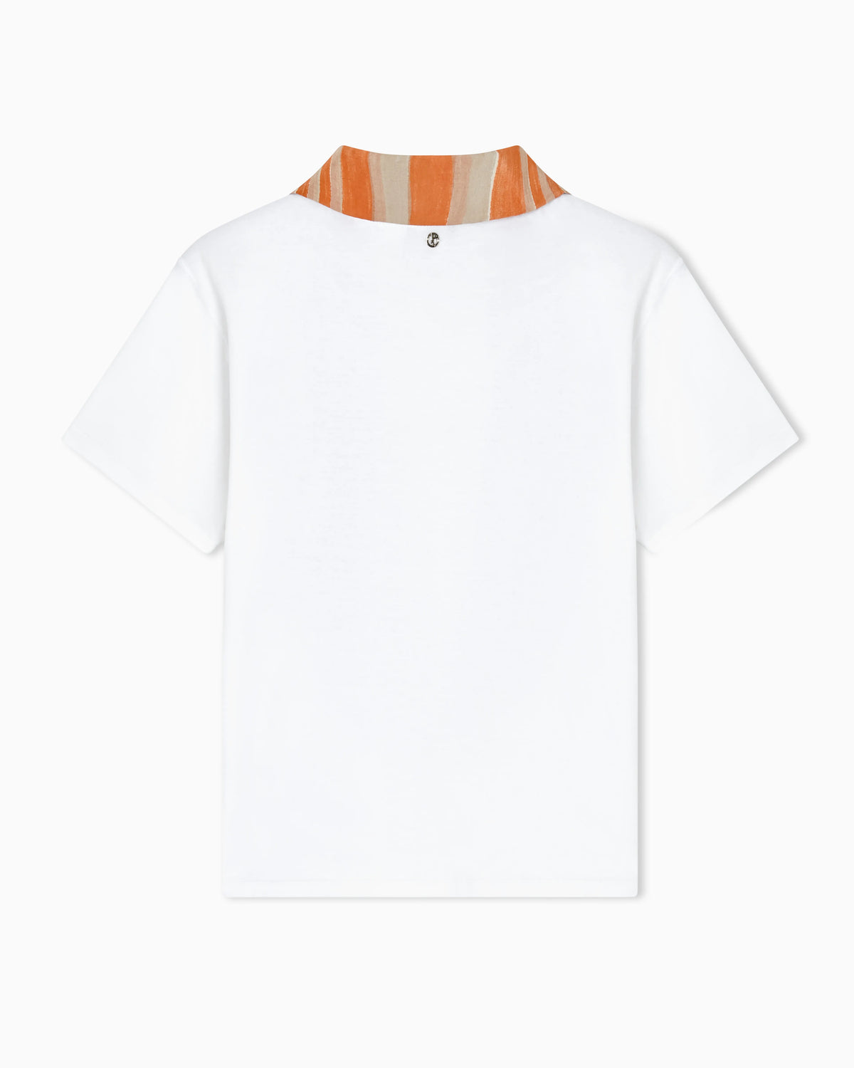 T-shirt with scarf in regenerative cotton jersey