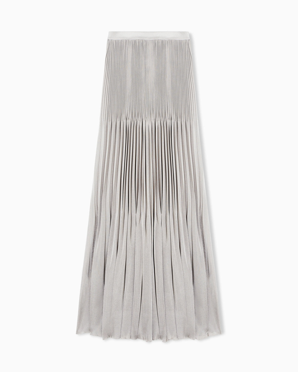 Pleated viscose oversized skirt