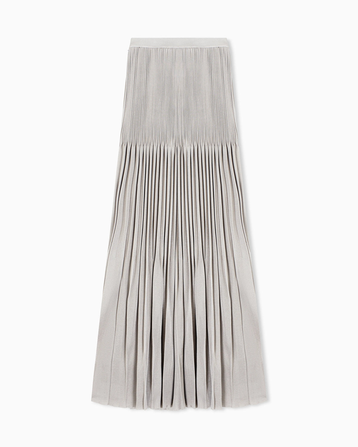Pleated viscose oversized skirt