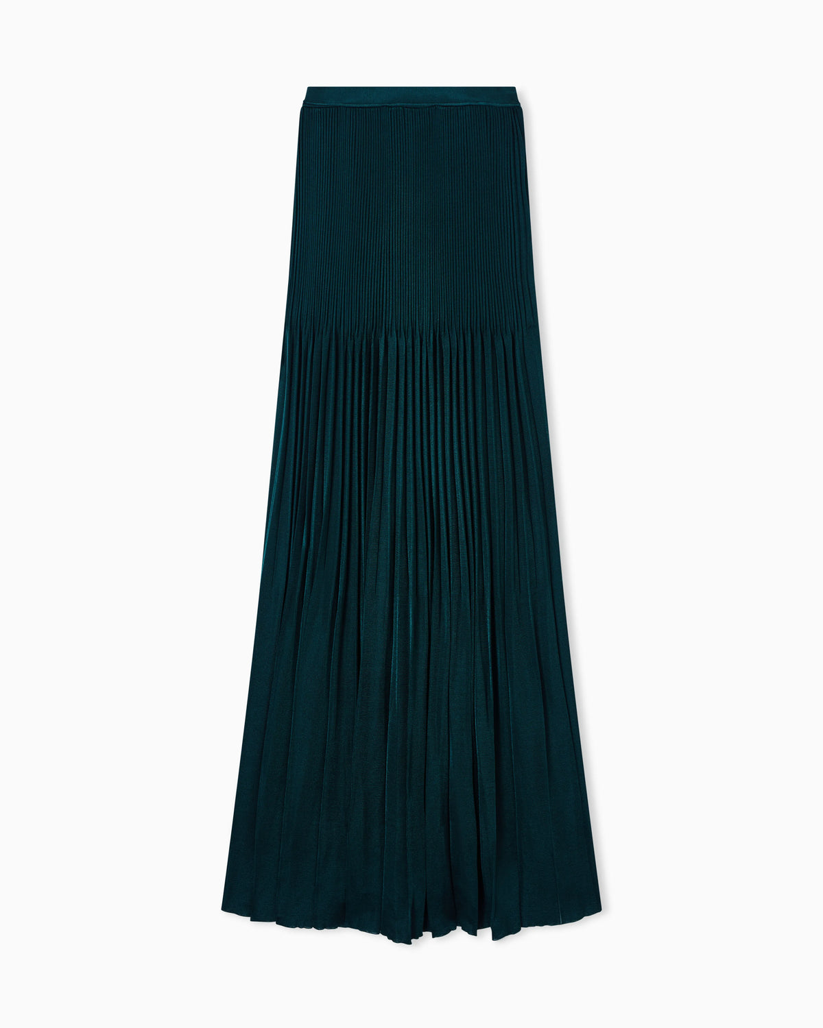 Pleated viscose oversized skirt