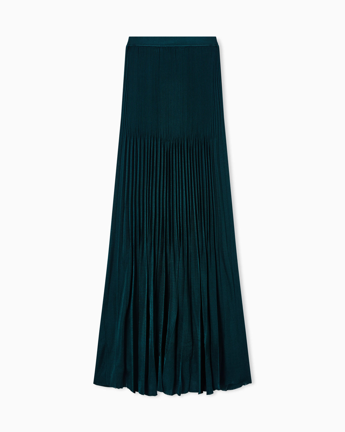 Pleated viscose oversized skirt