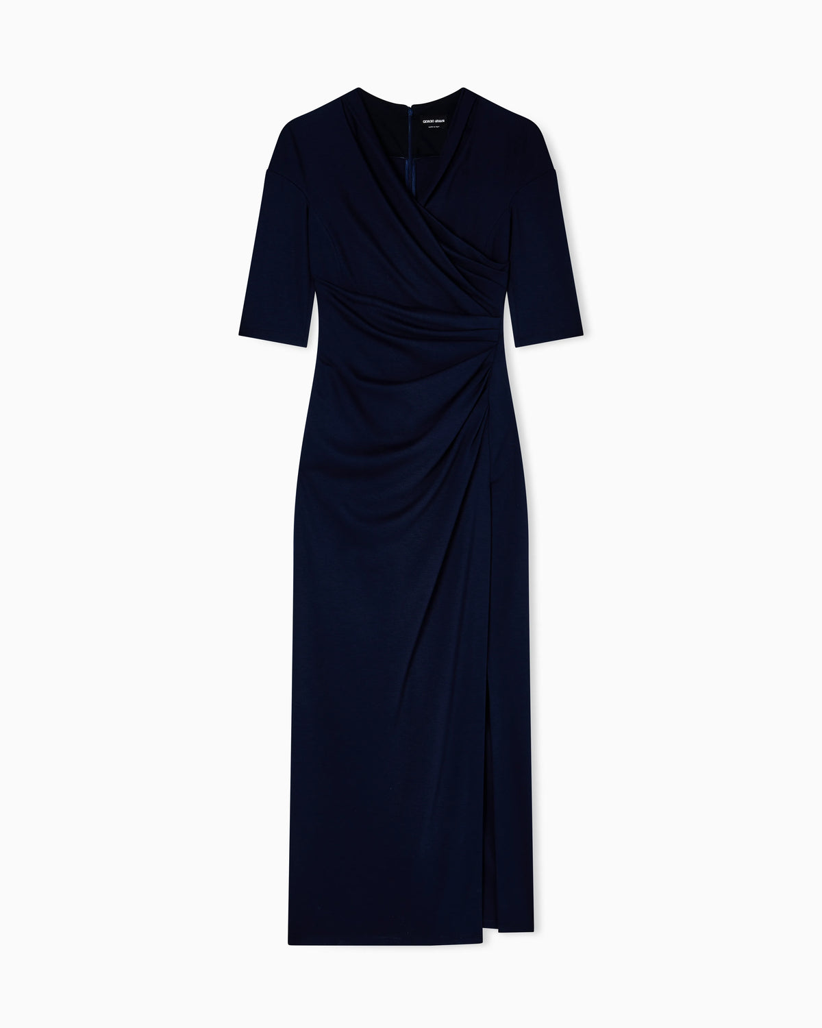 viscose Milano-stitch midi dress
