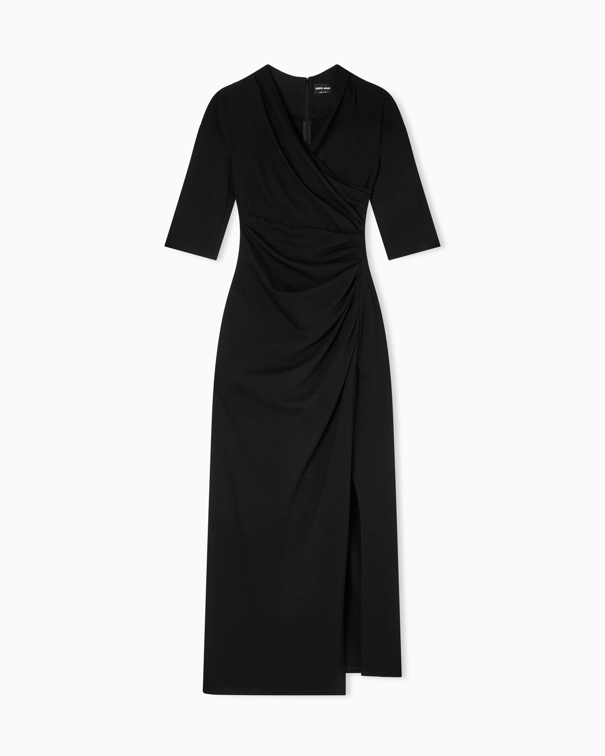 viscose Milano-stitch midi dress