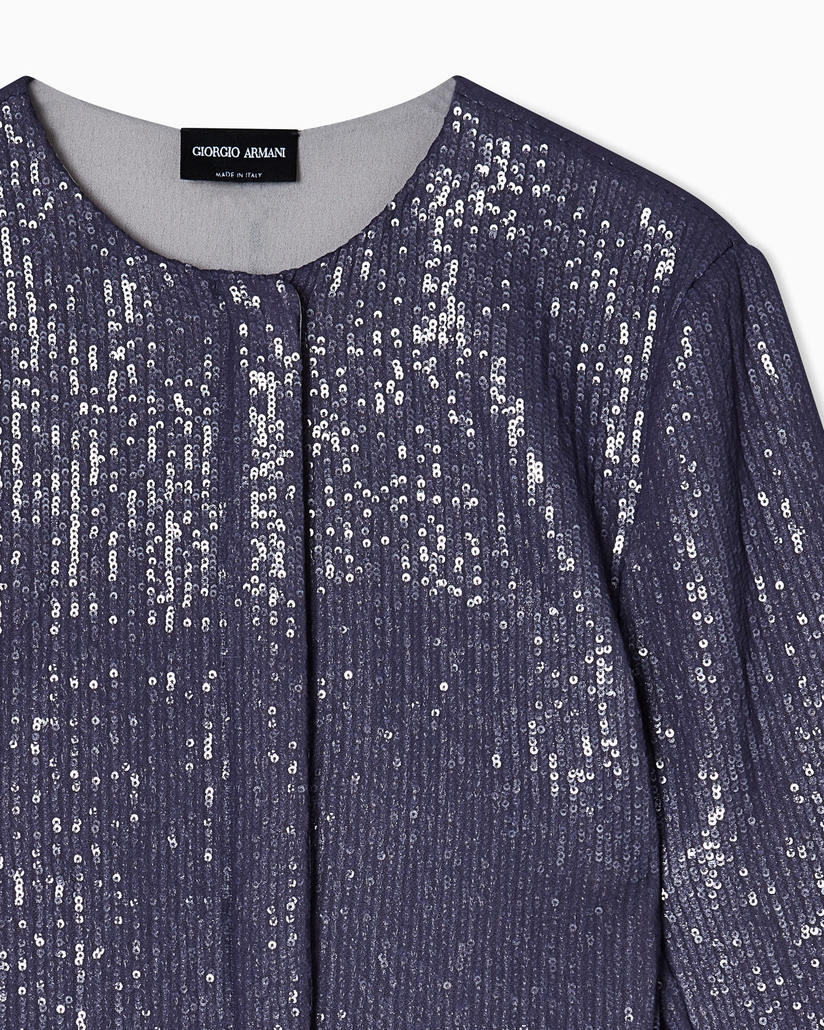 Jersey single-breasted jacket with sequins