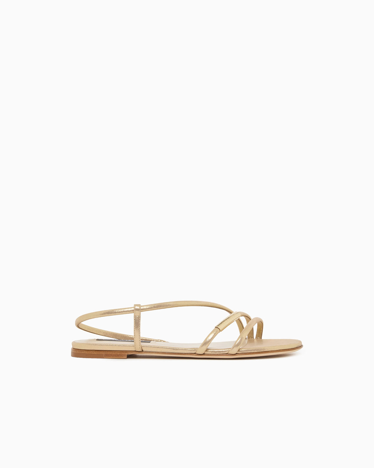 Flat sandals in sparkling nubuck