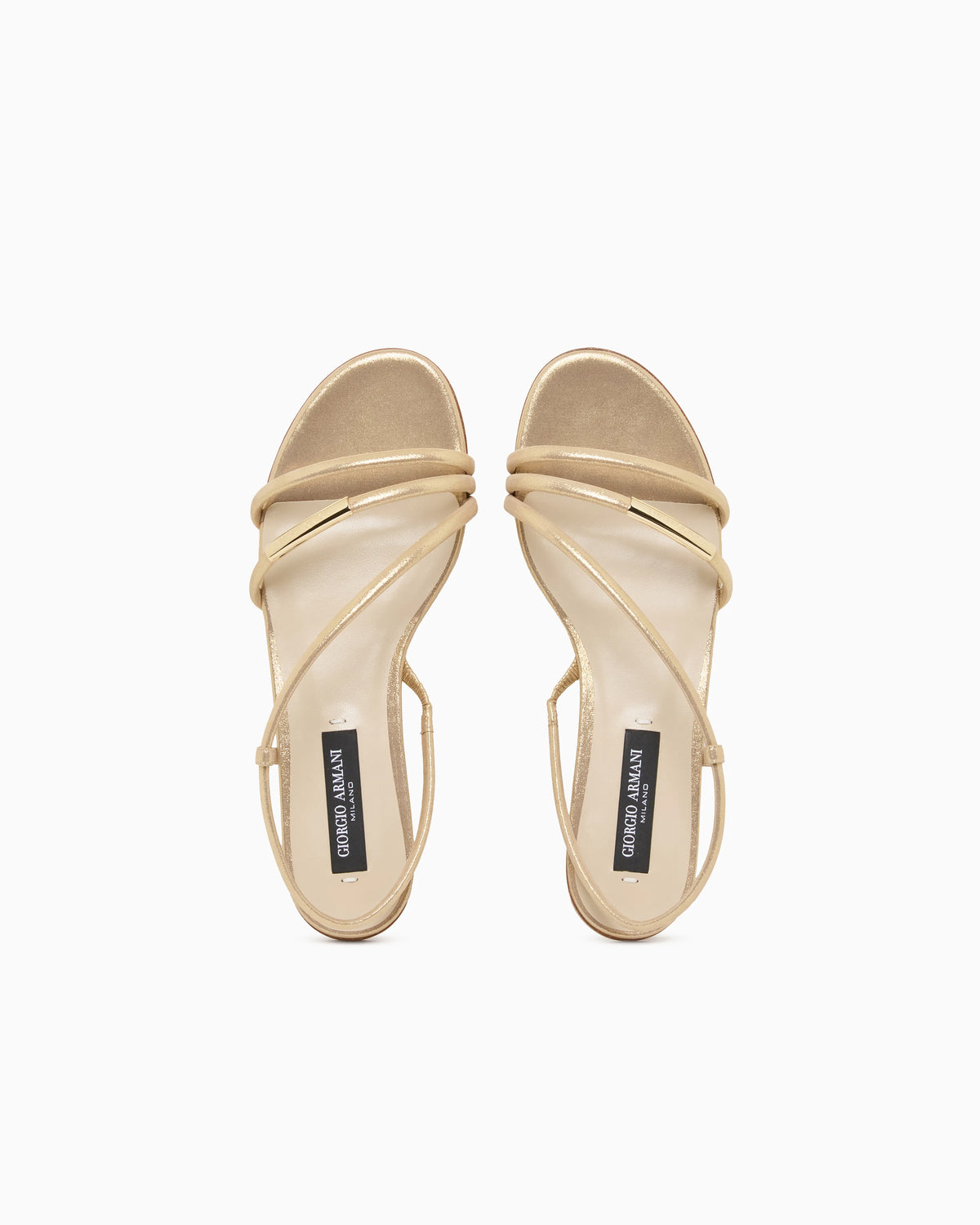 Flat sandals in sparkling nubuck
