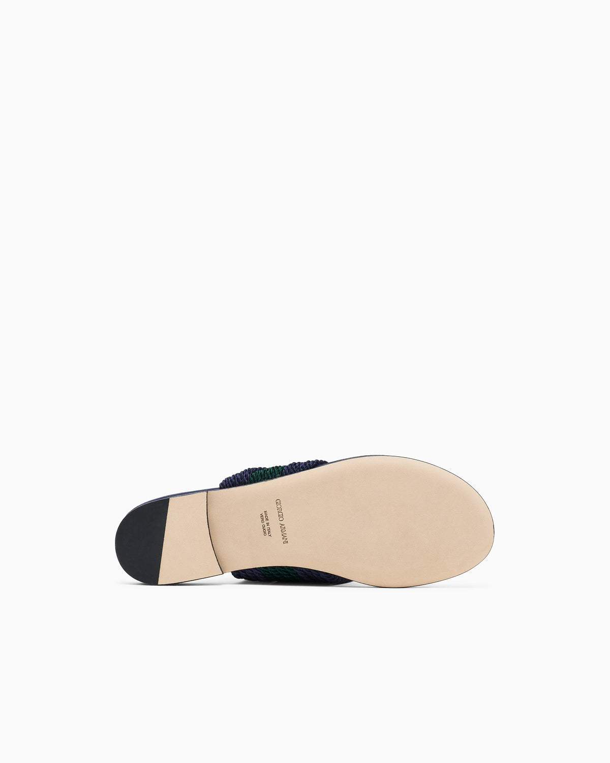 Flat thong sandals in passementerie