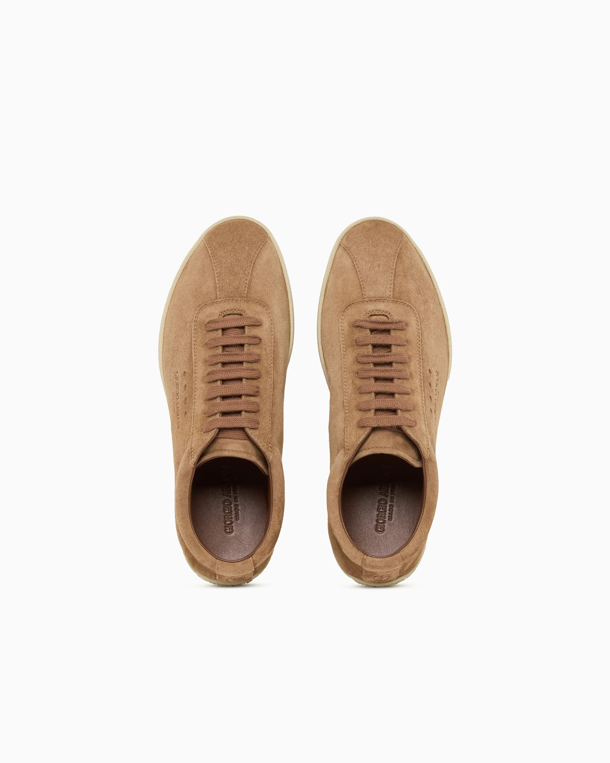 Lace-up sneaker in velour suede with rubber sole