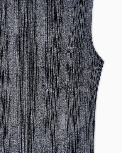 two-tone pleated jersey top