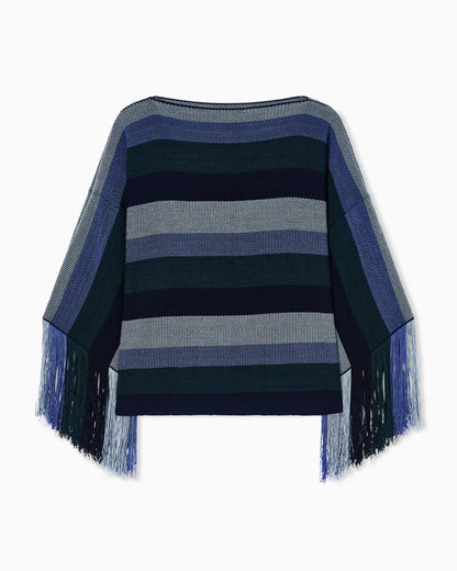 viscose jumper with fringes
