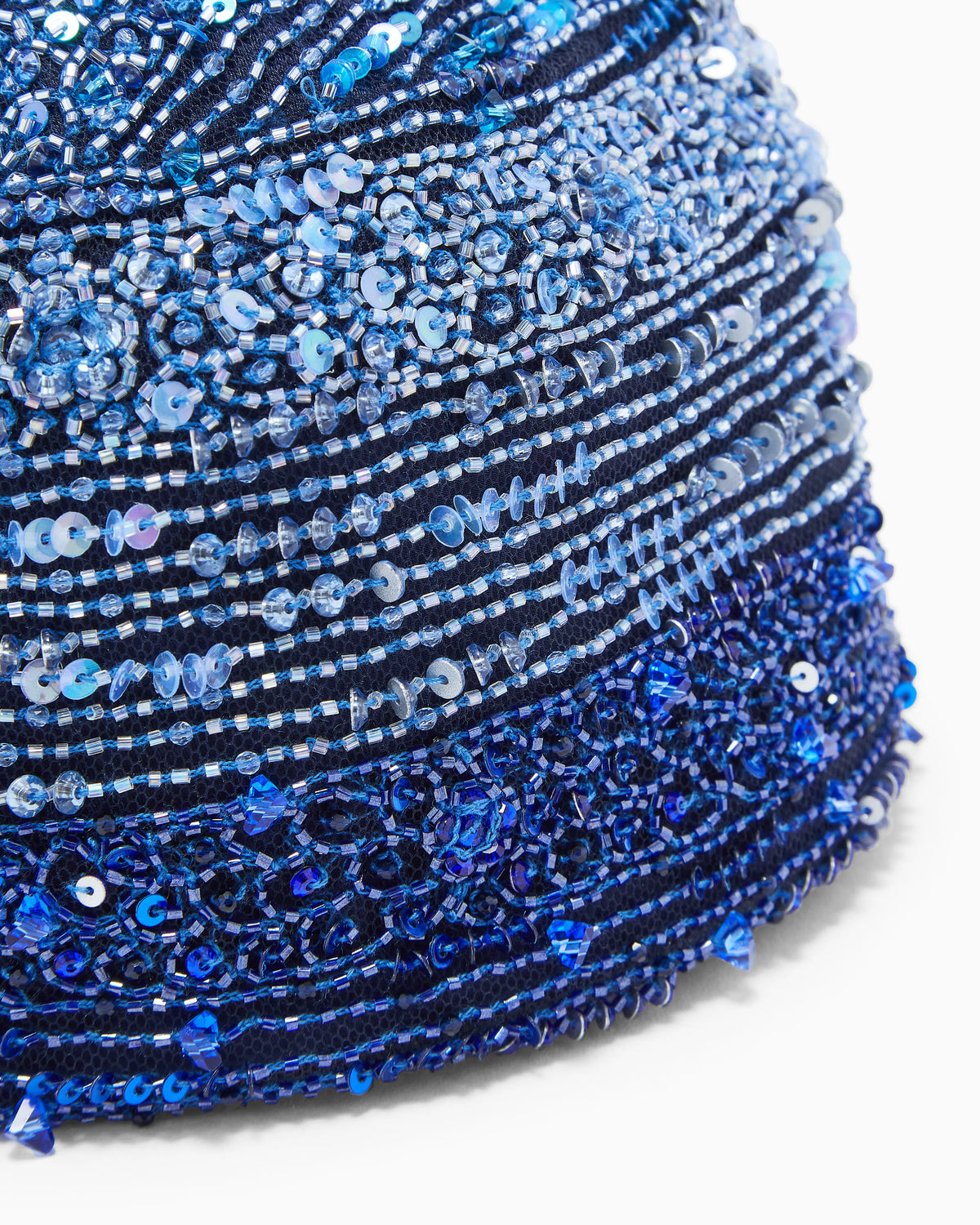 Embroidered tulle cap