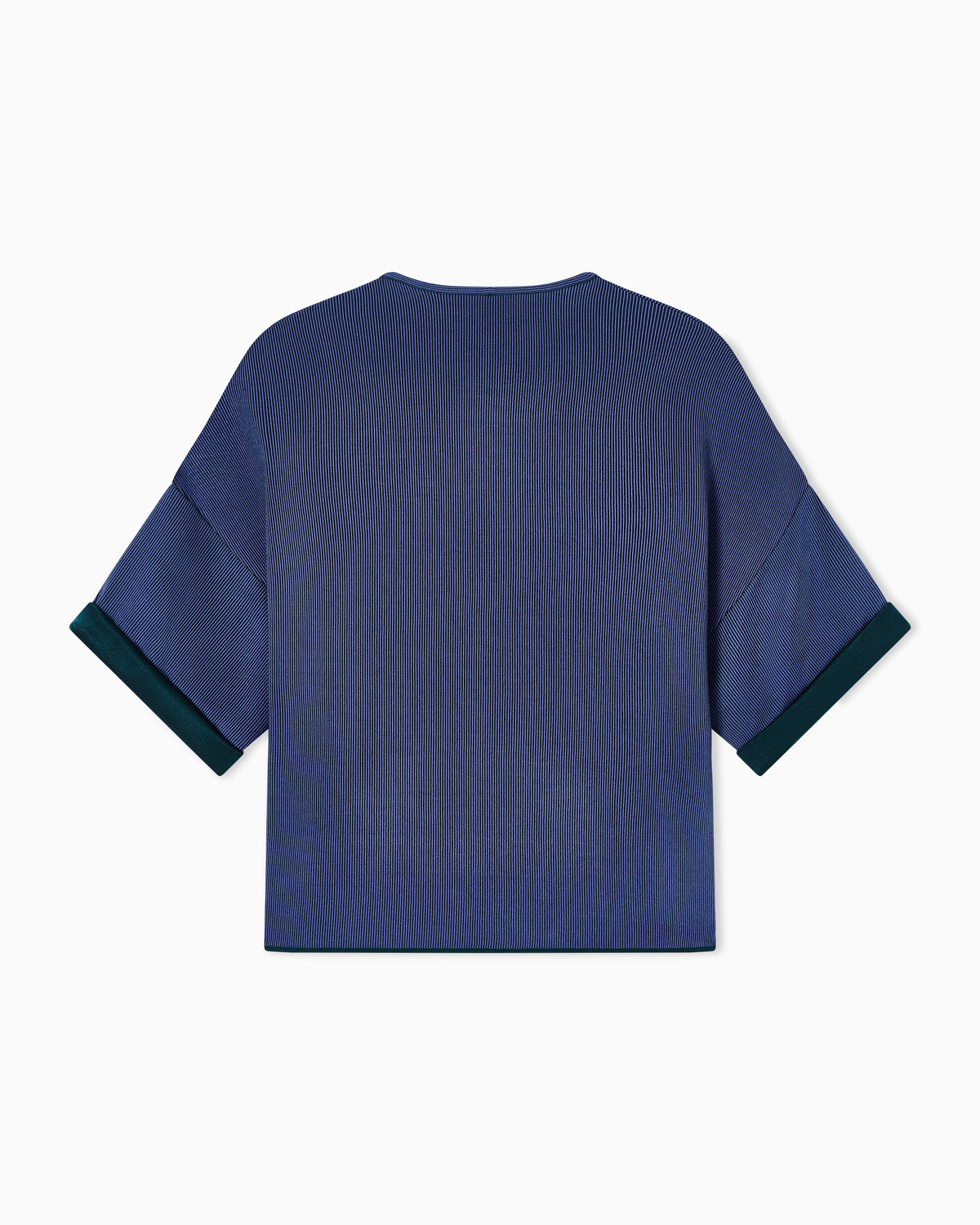 ribbed viscose crew-neck jumper