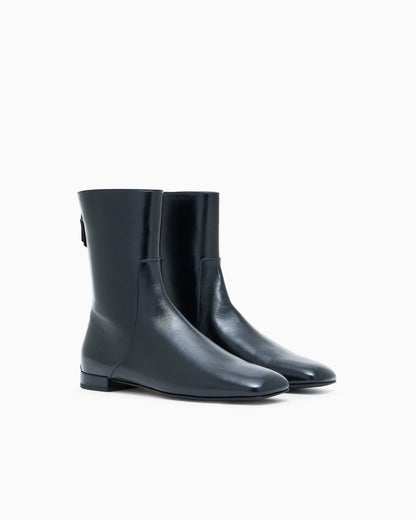 Patent-leather ankle boots