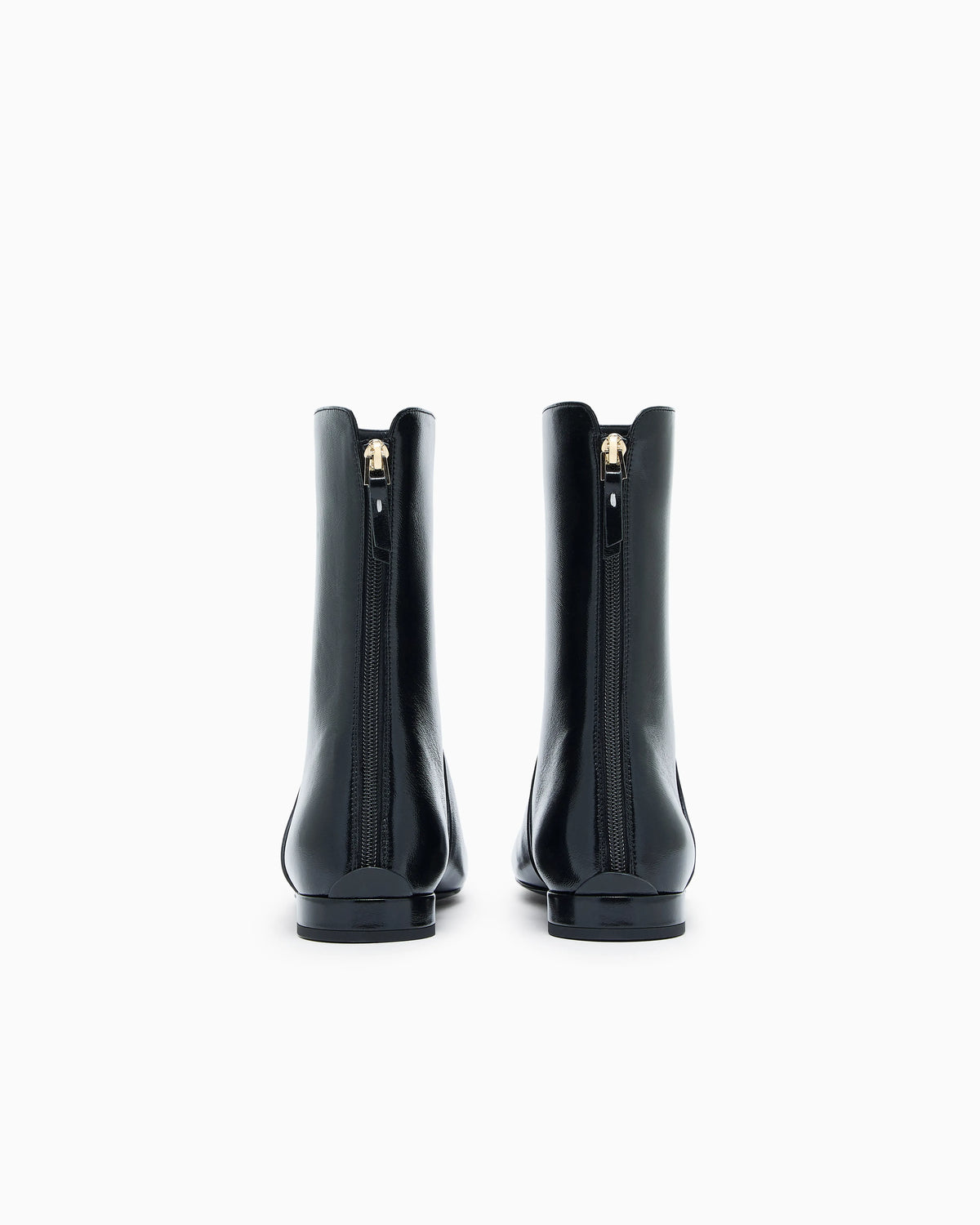 Patent-leather ankle boots